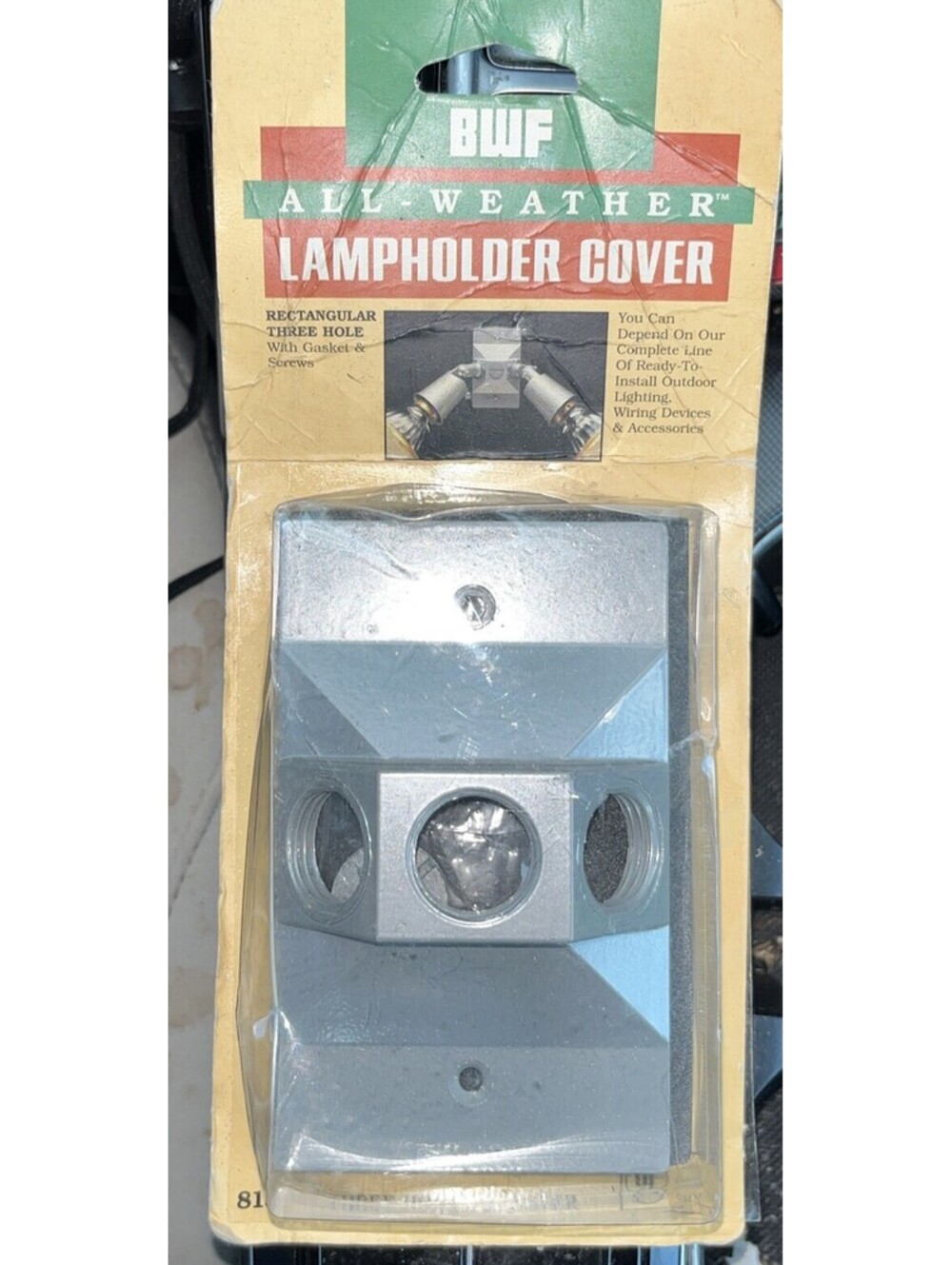 BWF All weather outdoor 3 Hole Rectangular Cover, with gasket and screws